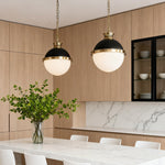 Classic Glass Globe Pendant Light with Adjustable Chain