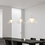 Spectrum Clear Glass Pendant Light for Kitchen Island, Modern LED Hanging Lamp