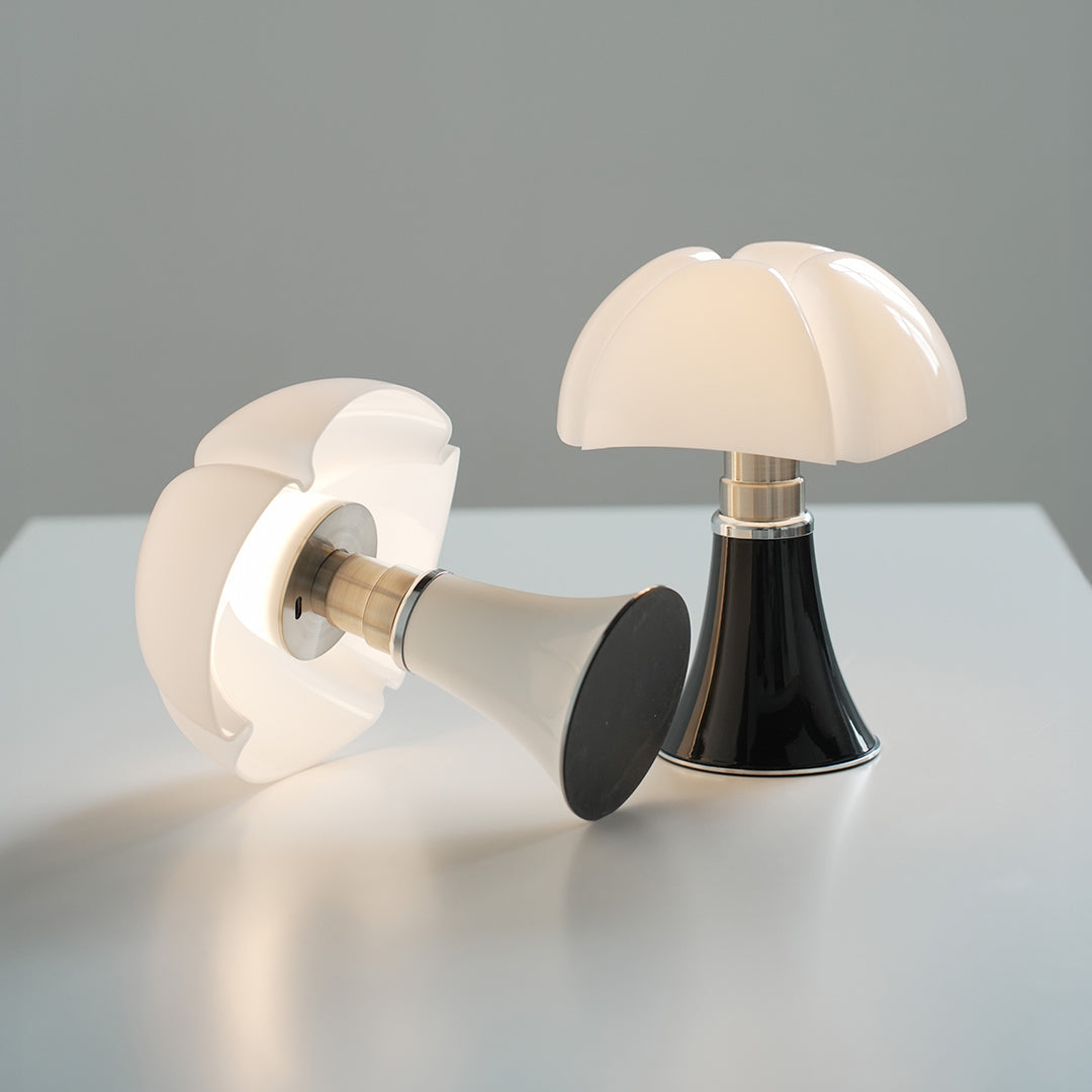 Italian Bauhaus Table Lamp in Iron with LED Warm Light