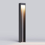 Minimalist Black Aluminum LED Bollard Path Light for Modern Landscapes
