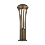 Antique Copper Path Light Stake with Clear Glass Shade