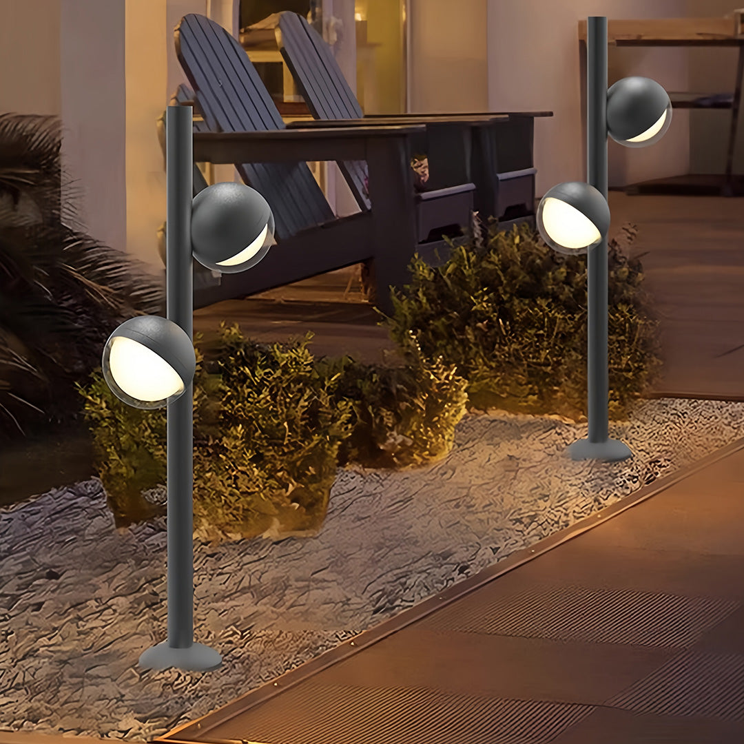 Modern Minimalist Pathway Landscape Lighting in Matte Black for Outdoor Walkways