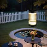 Modern Outdoor Pendant Light with Stainless Steel Frame and Acrylic Shade