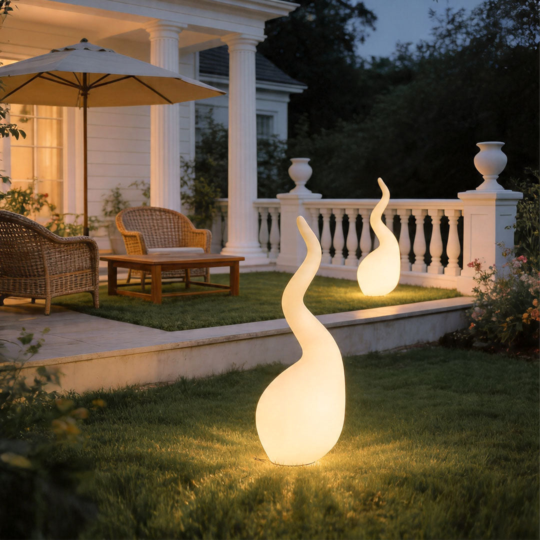 Aurelia Outdoor Floor Lamp – Modern Water Drop Landscape Lighting