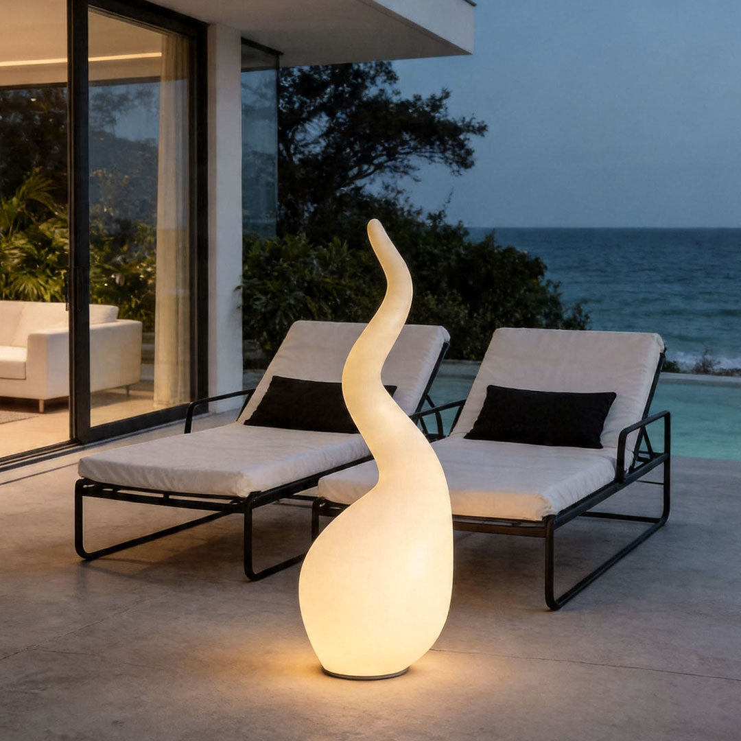 Aurelia Outdoor Floor Lamp – Modern Water Drop Landscape Lighting