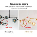 Globe Sputnik Industrial Glass Chandelier Modern Lighting With Customizable Color Shades