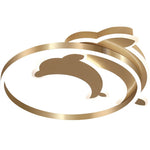 Personalized Creative Romantic Three Color Adjustable Led Dolphin Ceiling Lamp