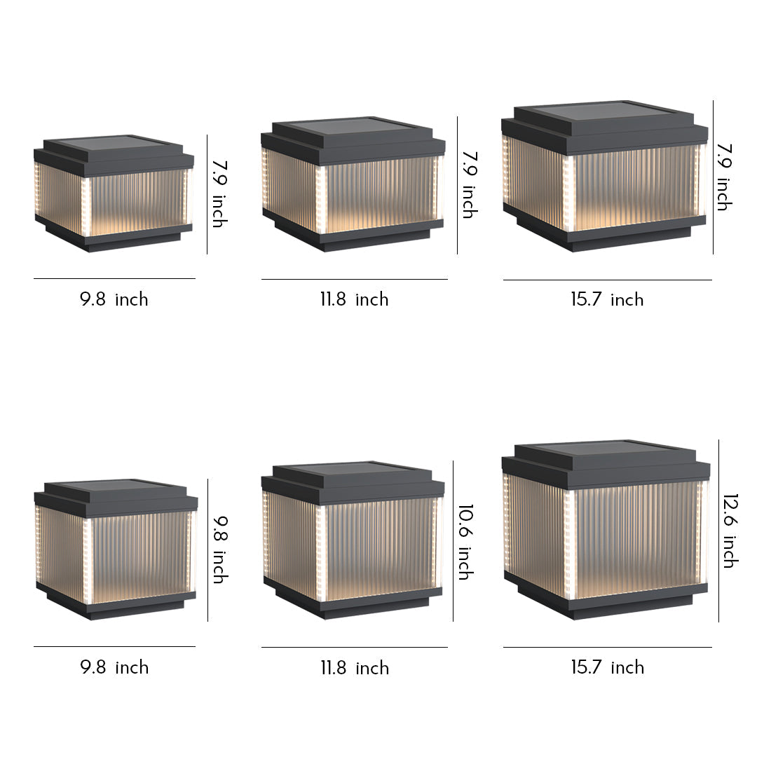 Minimalist Pillar Light for Courtyard, Waterproof Stainless Steel Post Lamp