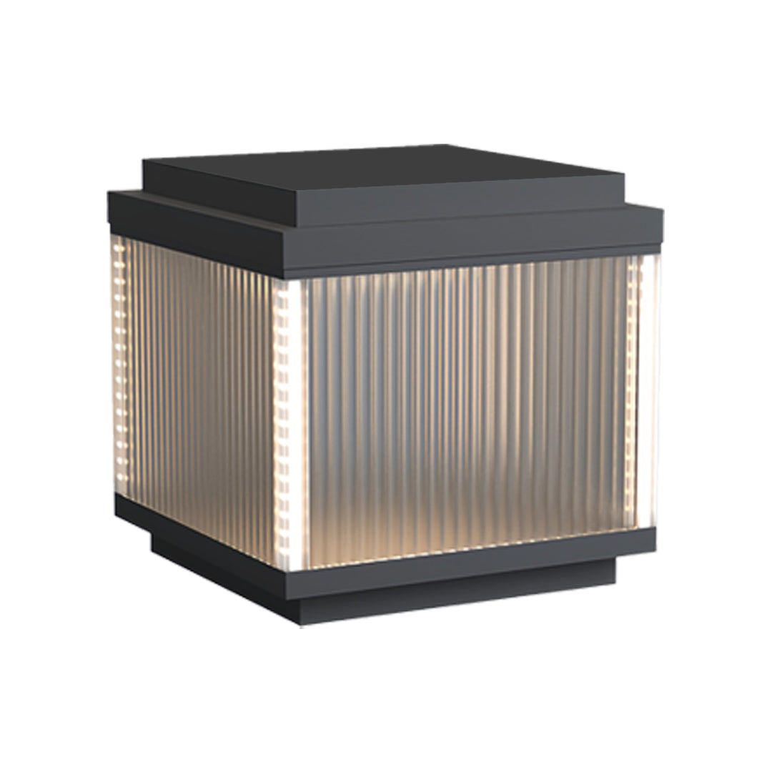 Minimalist Pillar Light for Courtyard, Waterproof Stainless Steel Post Lamp