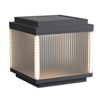 Minimalist Pillar Light for Courtyard, Waterproof Stainless Steel Post Lamp