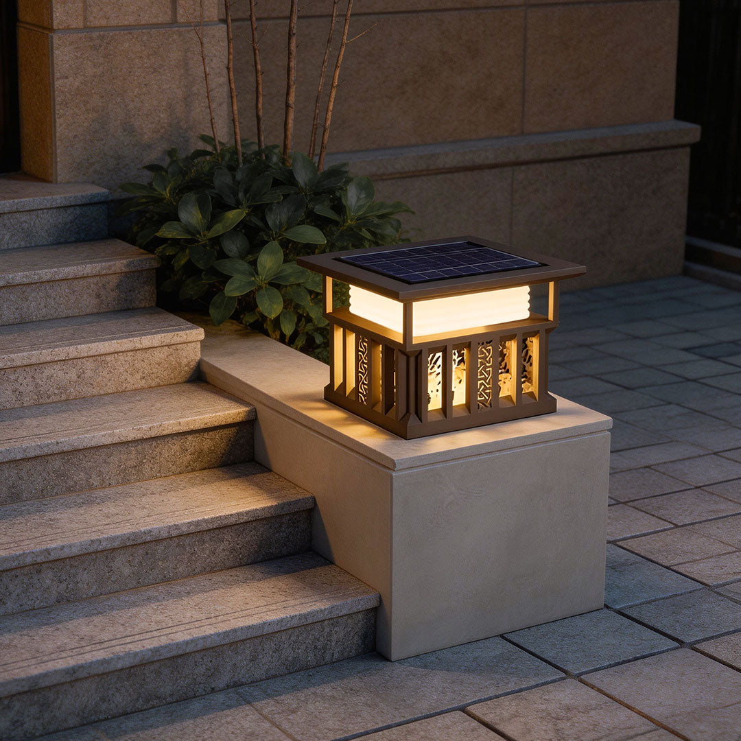 Modern Stainless Steel Outdoor Pillar Lights for Gateposts and Courtyards