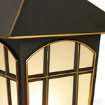 Modern Minimalist Outdoor Pillar Light in Sand Black Aluminum