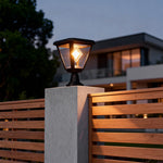 LED Post Cap Light – Waterproof Outdoor Pillar Lamp in Black