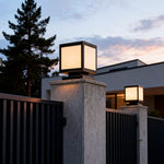 Pillar Solar Light Outdoor Waterproof Square Copper Light