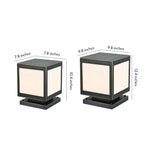 Pillar Solar Light Outdoor Waterproof Square Copper Light