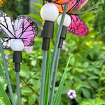 Lumière Butterfly Solar Garden Stake Lights, Set of Six, Warm White