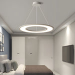 Orbital Ring LED Pendant Light in Matte Black or White