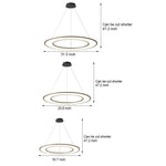 Orbital Ring LED Pendant Light in Matte Black or White
