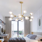 Radiant Beauty 12 Light Sputnik Semi Flush Fixture Chandelier