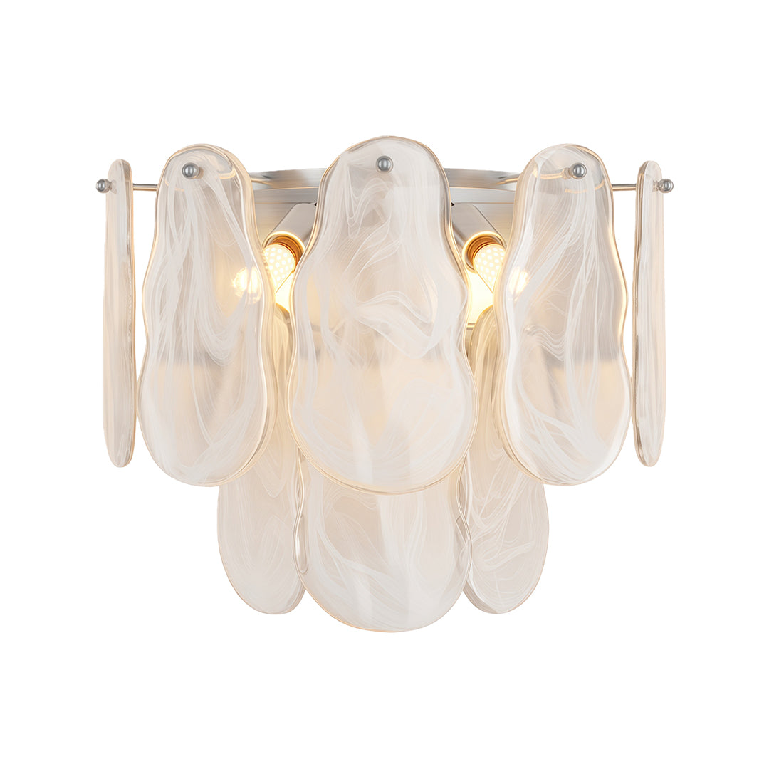 Art Deco French Luxury Wall Sconces, Copper Glass Dual-Light