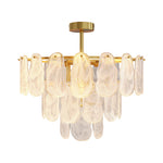 Aurelia Mid-Century Modern Copper Glass Chandelier