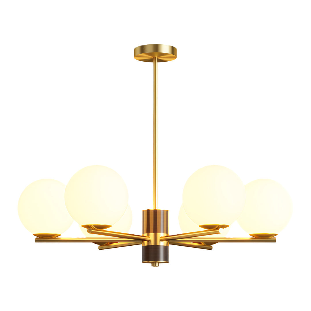 Modern Copper Art Glass Chandelier for Dining Room and Living Space