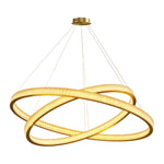 Aurelia Circular LED Chandelier in Copper, Chrome, or Black