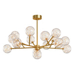 Celestial Glass Globe Chandelier – Modern Molecular LED Pendant for Dining and Living Spaces