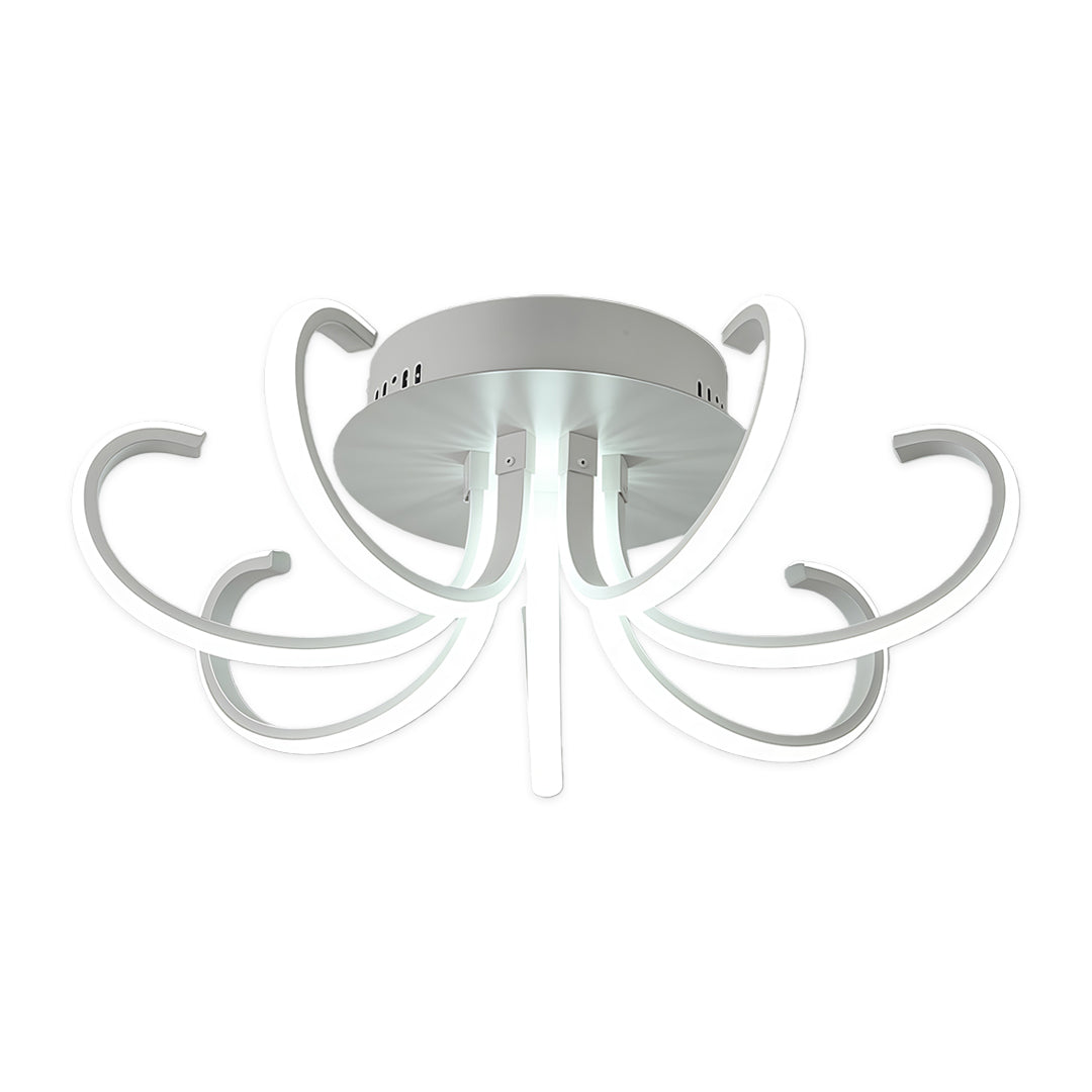 Nordic LED Flush Mount Ceiling Light with Dimmable Silicone Shade