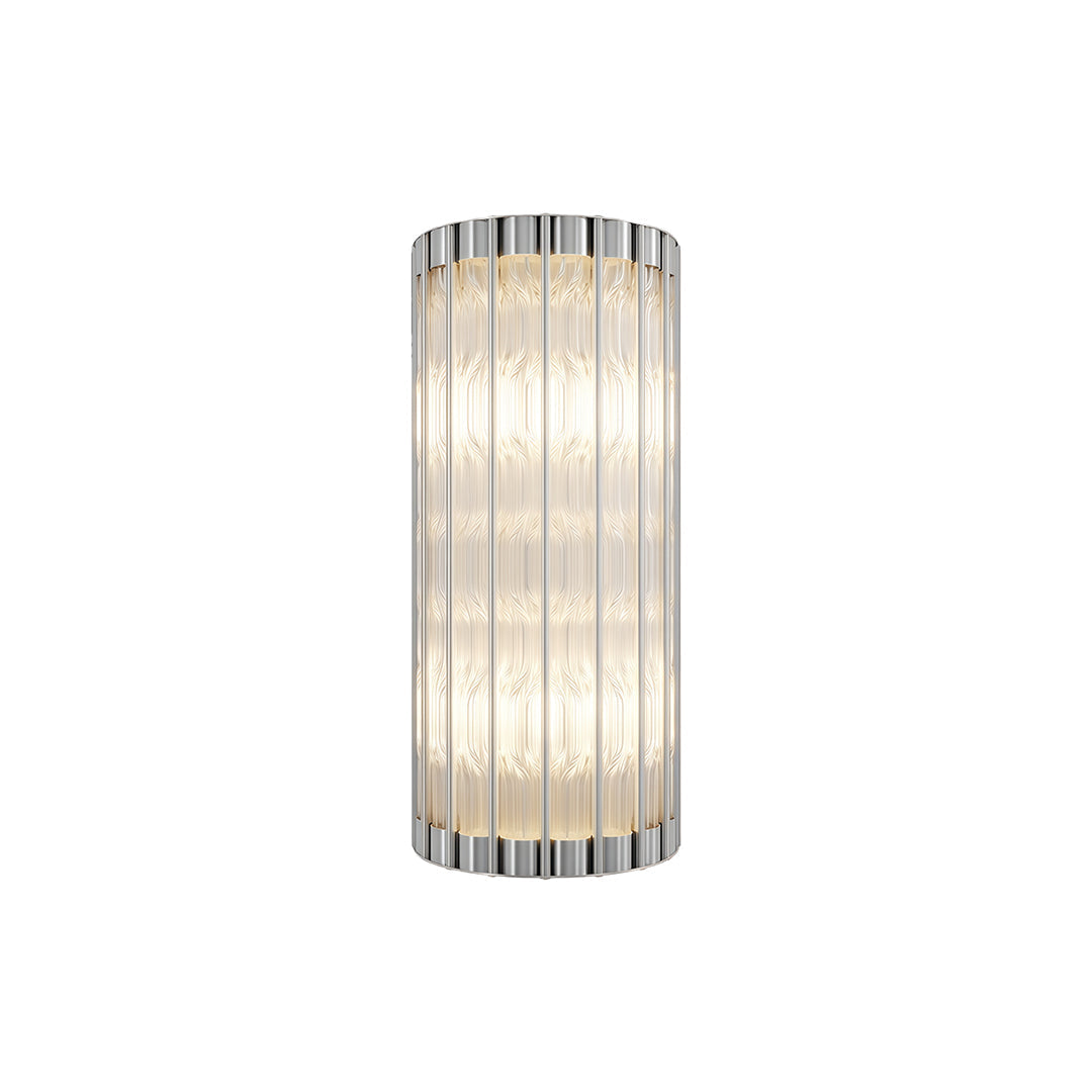 American-Style Copper Linear Wall Sconce with Clear Glass Shade