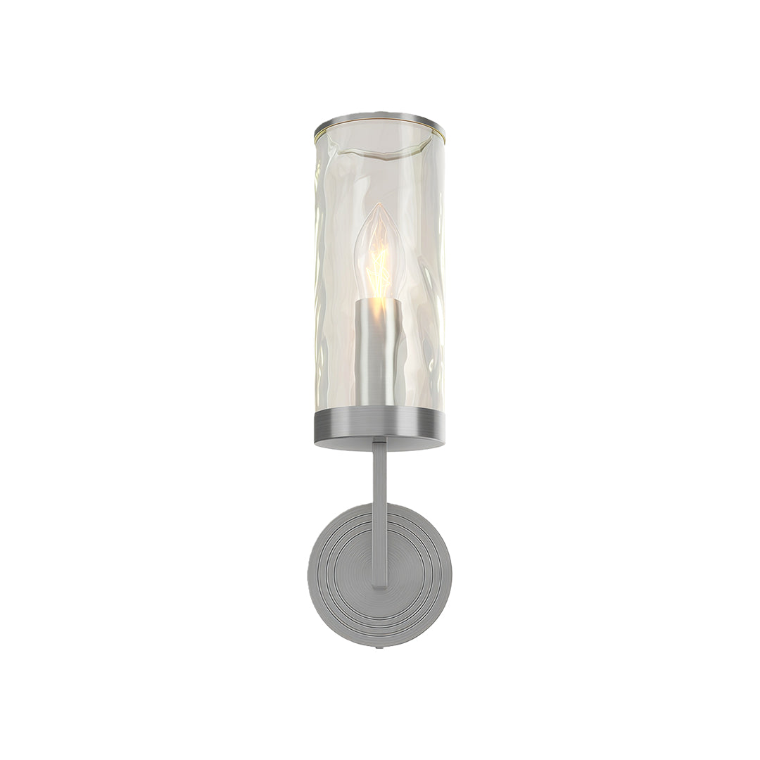 Modern Minimalist Copper Wall Sconce with Clear Glass Shade
