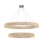 Aurelia Crystal Round Chandelier — American Minimalist LED Pendant for Modern Interiors