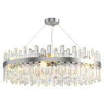 Aurelia Crystal Chandelier — Nordic Modern Ceiling Light in Copper, Nickel, or Black