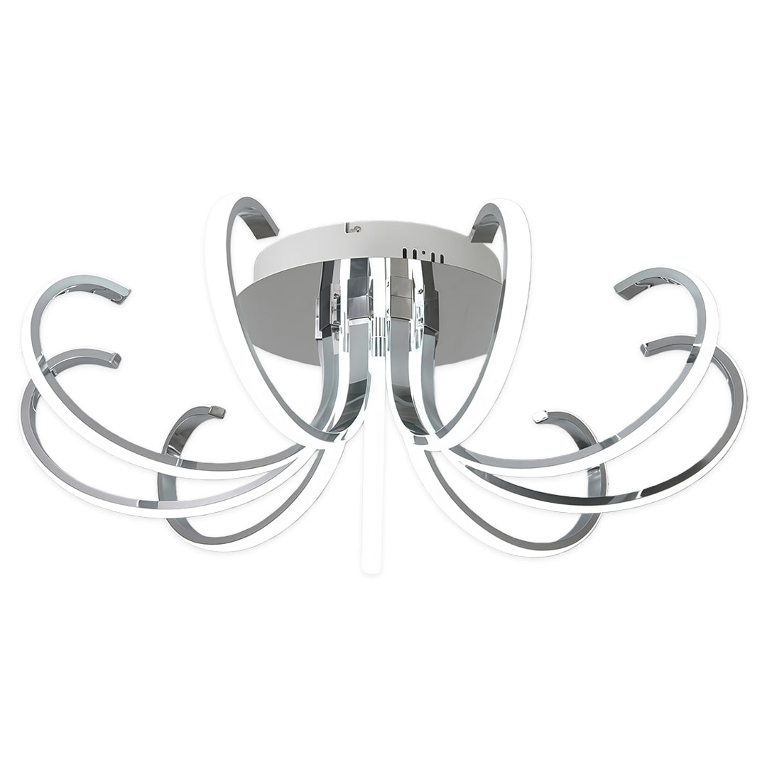 Nordic LED Flush Mount Ceiling Light with Dimmable Silicone Shade