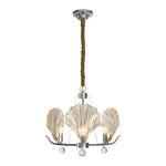 Modern Copper Shell Glass Chandelier for Dining Room and Living Room