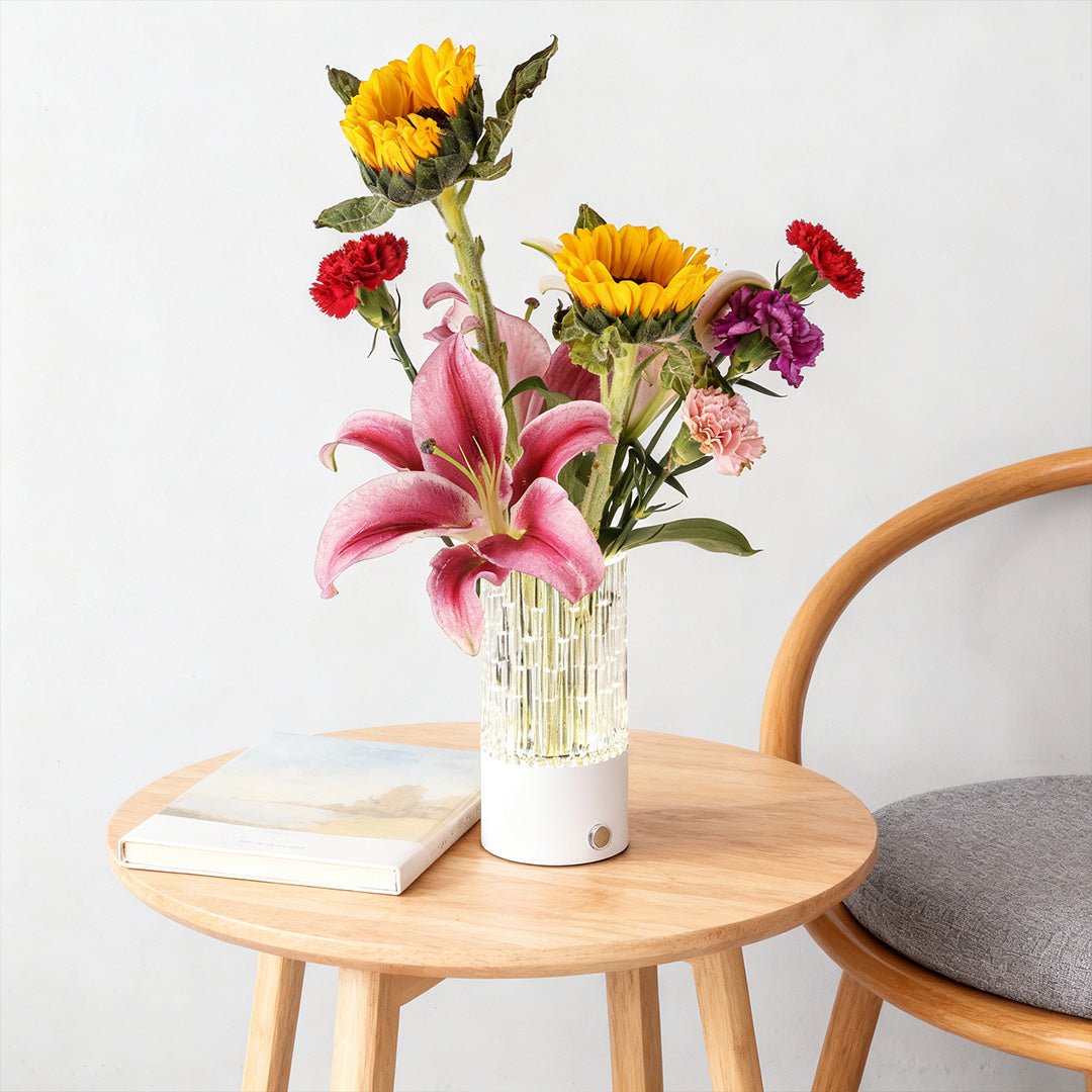 Art Deco Vase Table Lamp with Dimmable LED – Modern Sculptural Lighting