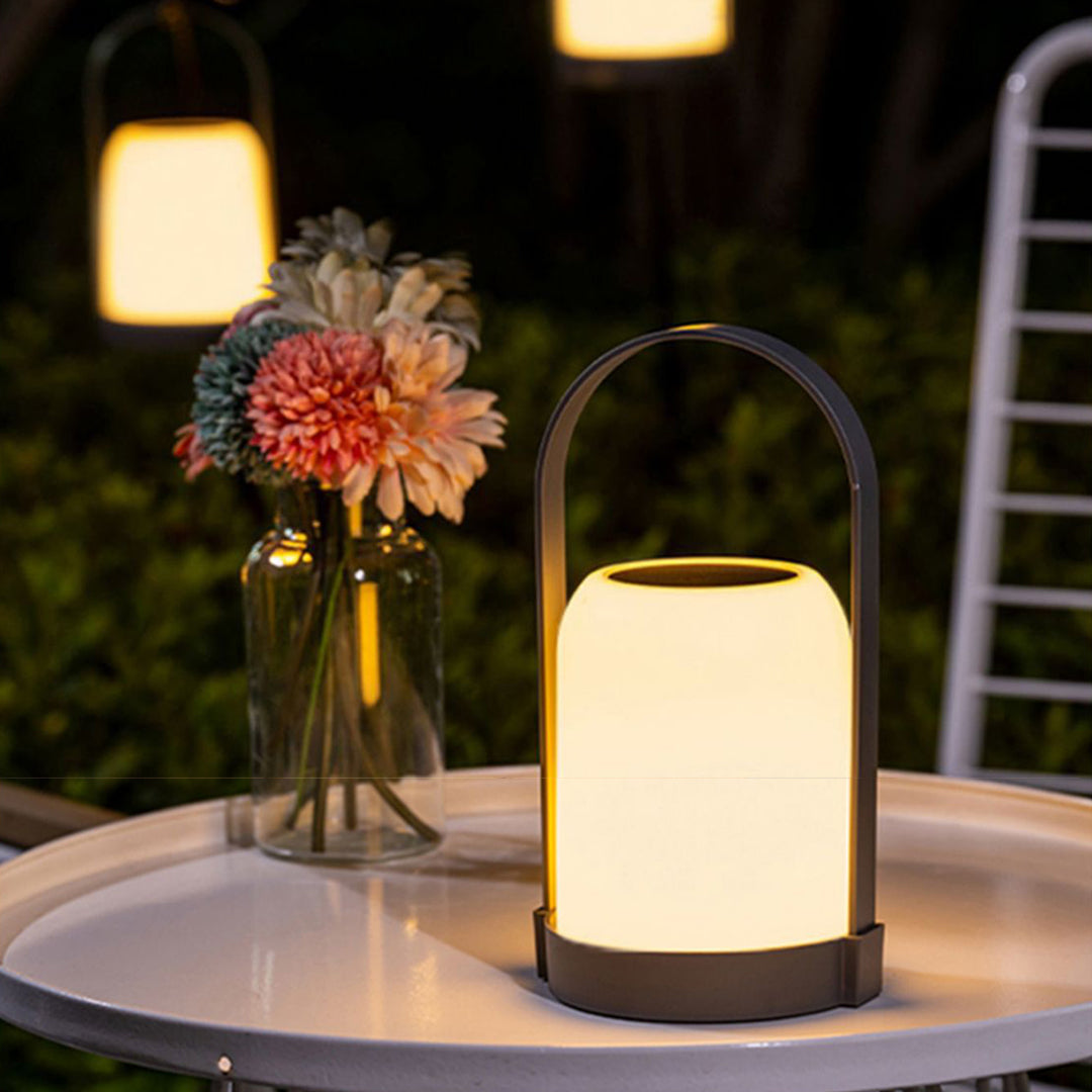 Solar Handheld LED Lantern with 3000K Warm Light, IP65 Waterproof, USB Rechargeable