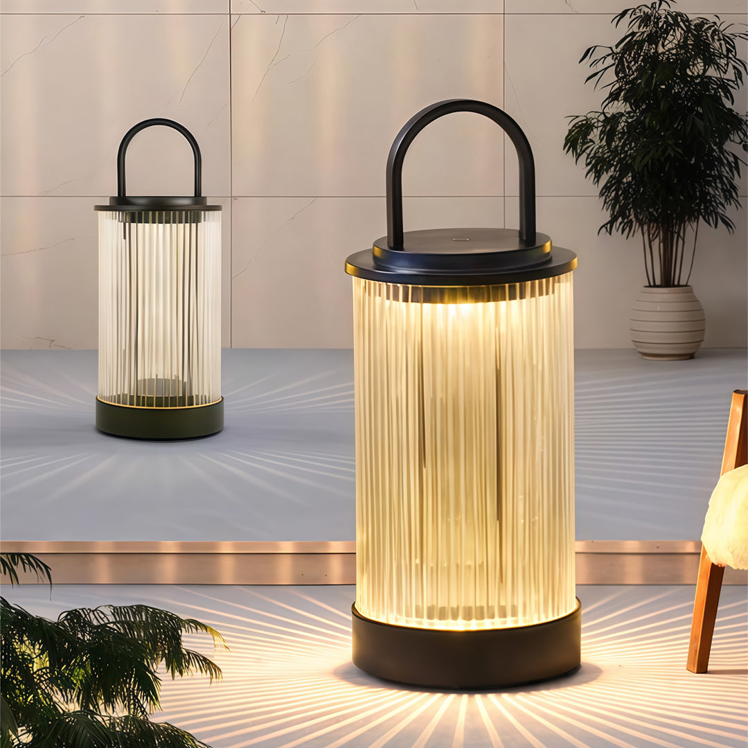 Modern Portable Lantern for Outdoor Terrace and Landscape Lighting