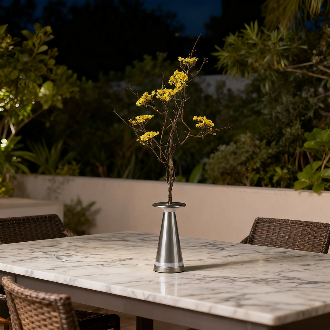 Artisan Vase Table Lamp with Dimmable LED and Mosquito Repellent