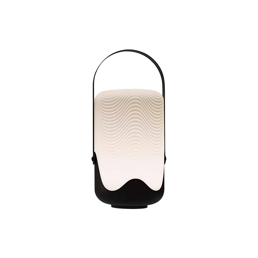 Luma Solar Floor Lantern — Portable LED Outdoor Light in Black Iron