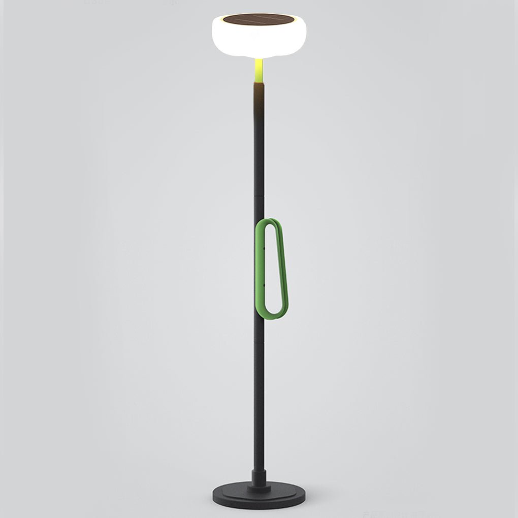 76 Inch Movable Solar Powered Outdoor Torchiere Floor Lamp