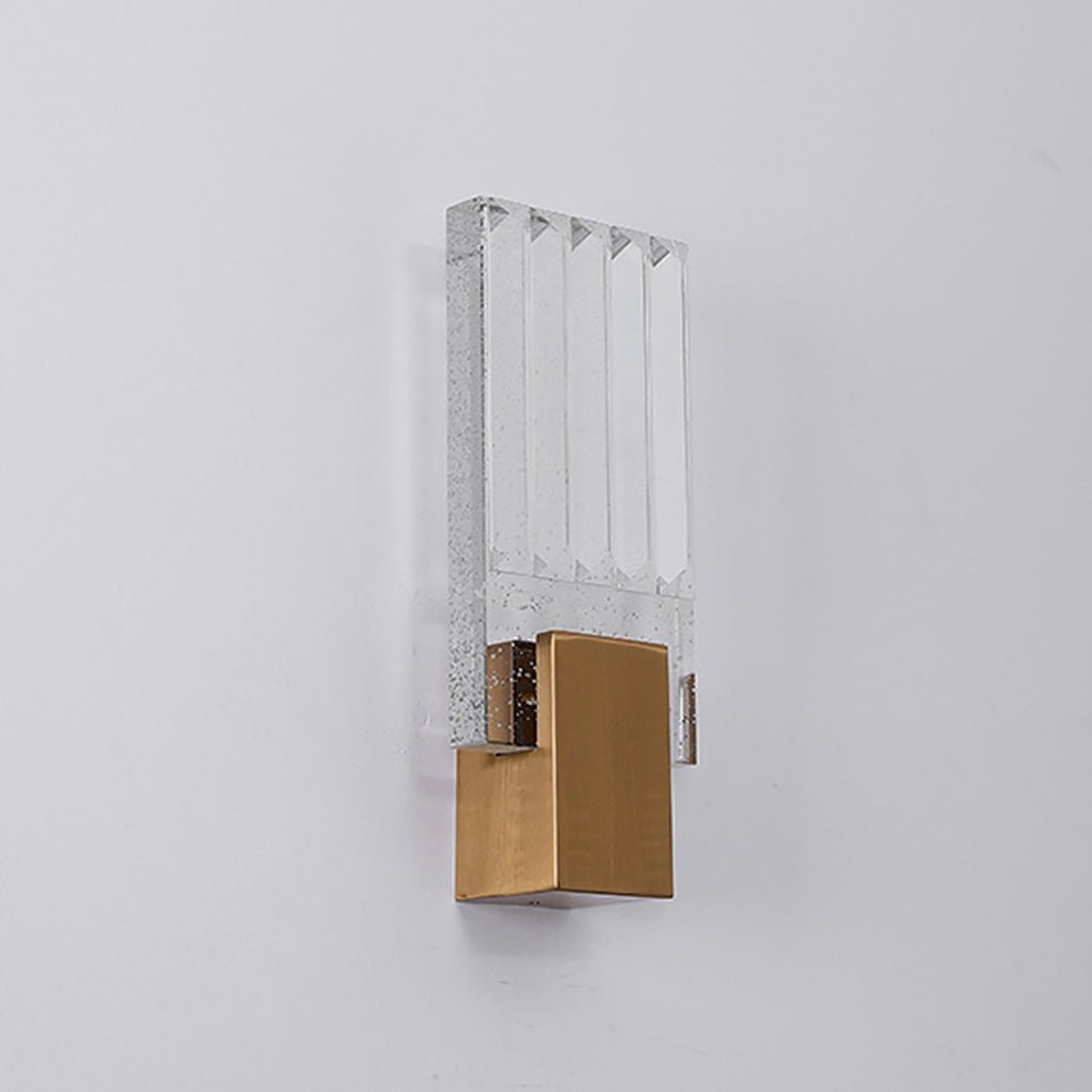 Crystal LED Wall Sconce in Gold | Modern Staircase & Bedside Lighting