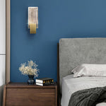 Crystal LED Wall Sconce in Gold | Modern Staircase & Bedside Lighting