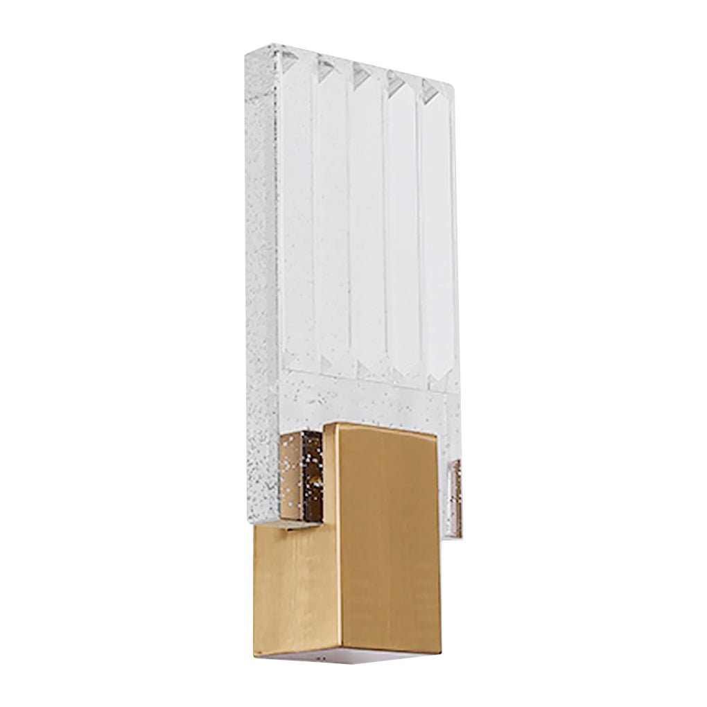 Crystal LED Wall Sconce in Gold | Modern Staircase & Bedside Lighting