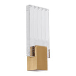 Crystal LED Wall Sconce in Gold | Modern Staircase & Bedside Lighting