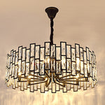Postmodern Minimalist Living Room Crystal Chandelier With Three Color Led