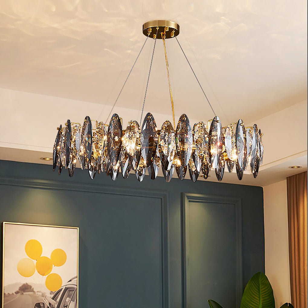 Postmodern Personality Creative Crystal Chandelier With Three Color Led