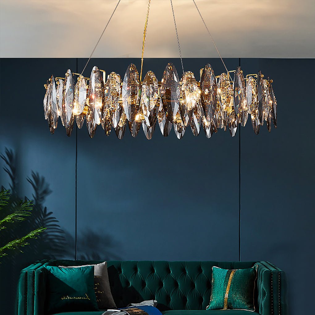 Postmodern Personality Creative Crystal Chandelier With Three Color Led