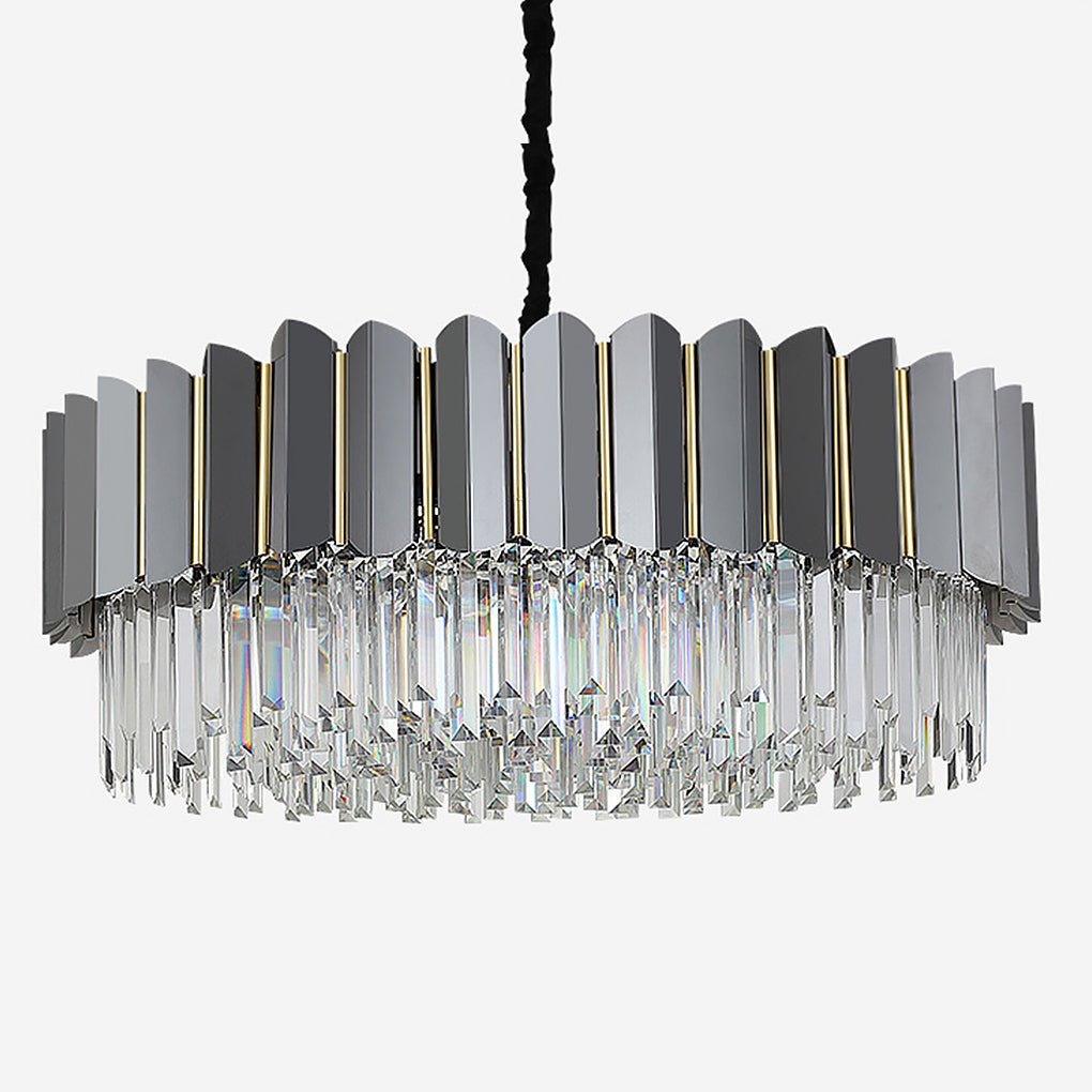 Postmodern Personality Three Color Led Home Living Room Crystal Chandelier