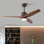 Aria 3-Blade Wood Ceiling Fan with Integrated LED Light